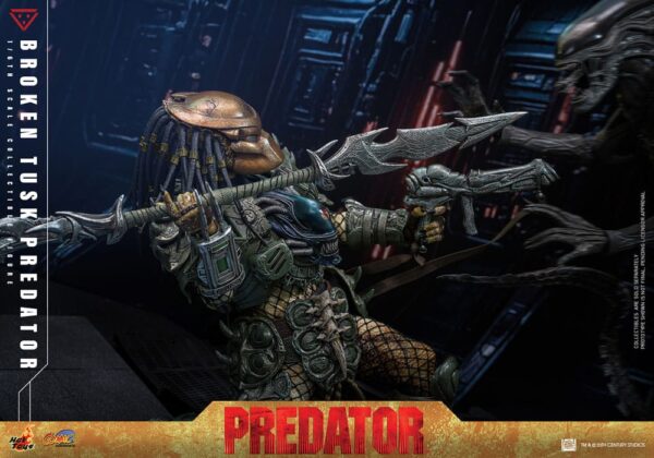 Alien vs. Predator Comic Masterpiece Akció Figura 1/6 Broken Tusk Predator 35 cm