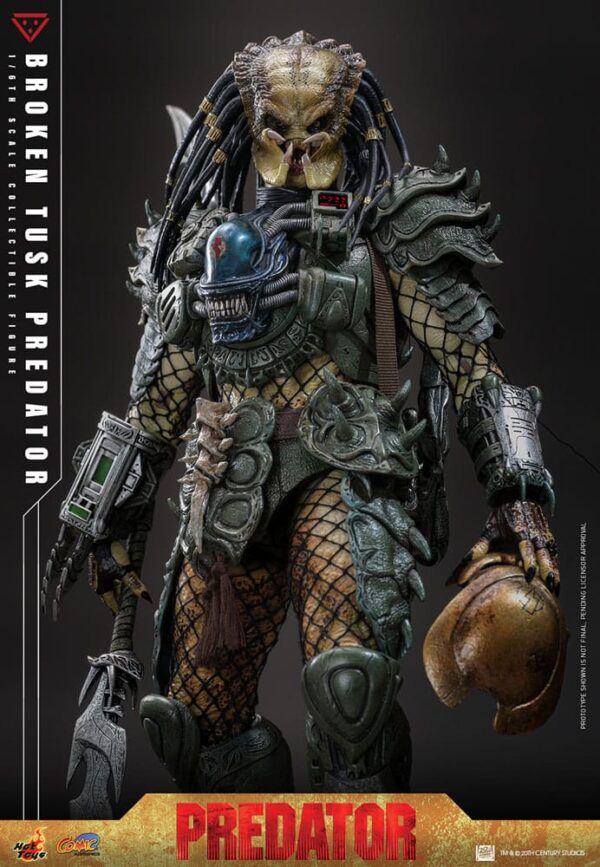 Alien vs. Predator Comic Masterpiece Akció Figura 1/6 Broken Tusk Predator 35 cm
