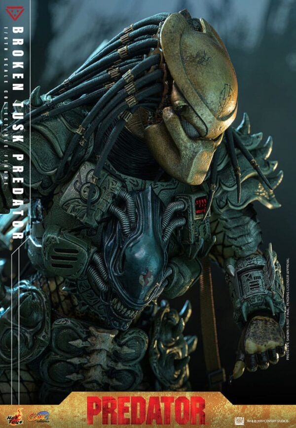 Alien vs. Predator Comic Masterpiece Akció Figura 1/6 Broken Tusk Predator 35 cm