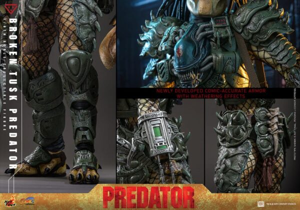 Alien vs. Predator Comic Masterpiece Akció Figura 1/6 Broken Tusk Predator 35 cm