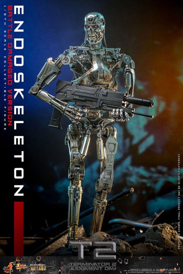 Terminator 2: Judgment Day Movie Masterpiece Akció Figura 1/6 Endoskeleton (Battle Damaged Version) 31 cm