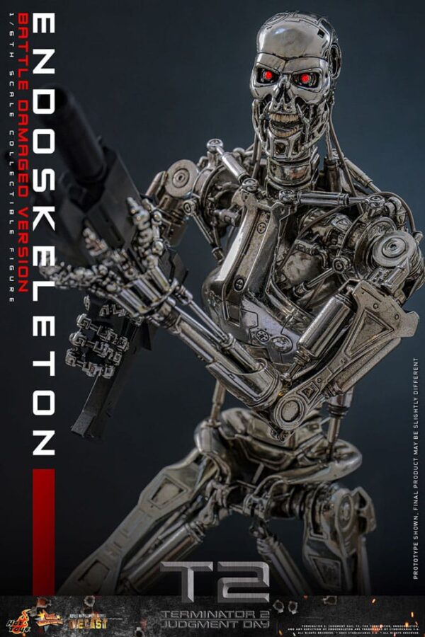 Terminator 2: Judgment Day Movie Masterpiece Akció Figura 1/6 Endoskeleton (Battle Damaged Version) 31 cm