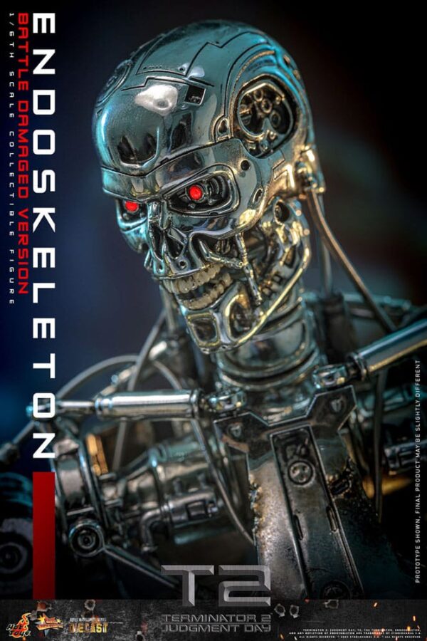Terminator 2: Judgment Day Movie Masterpiece Akció Figura 1/6 Endoskeleton (Battle Damaged Version) 31 cm