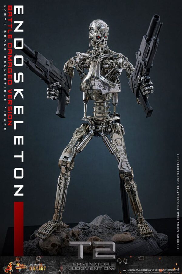 Terminator 2: Judgment Day Movie Masterpiece Akció Figura 1/6 Endoskeleton (Battle Damaged Version) 31 cm
