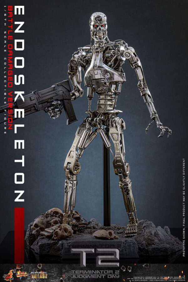 Terminator 2: Judgment Day Movie Masterpiece Akció Figura 1/6 Endoskeleton (Battle Damaged Version) 31 cm