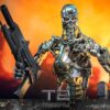 Terminator 2: Judgment Day Movie Masterpiece Akció Figura 1/6 Endoskeleton (Battle Damaged Version) 31 cm