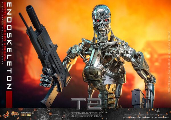 Terminator 2: Judgment Day Movie Masterpiece Akció Figura 1/6 Endoskeleton (Battle Damaged Version) 31 cm