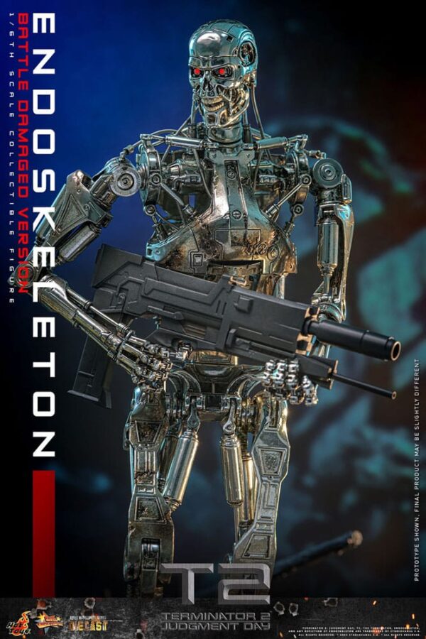 Terminator 2: Judgment Day Movie Masterpiece Akció Figura 1/6 Endoskeleton (Battle Damaged Version) 31 cm