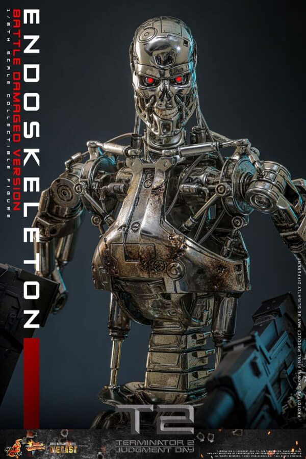 Terminator 2: Judgment Day Movie Masterpiece Akció Figura 1/6 Endoskeleton (Battle Damaged Version) 31 cm