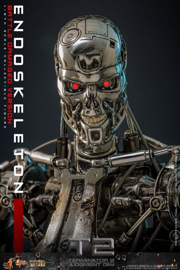 Terminator 2: Judgment Day Movie Masterpiece Akció Figura 1/6 Endoskeleton (Battle Damaged Version) 31 cm