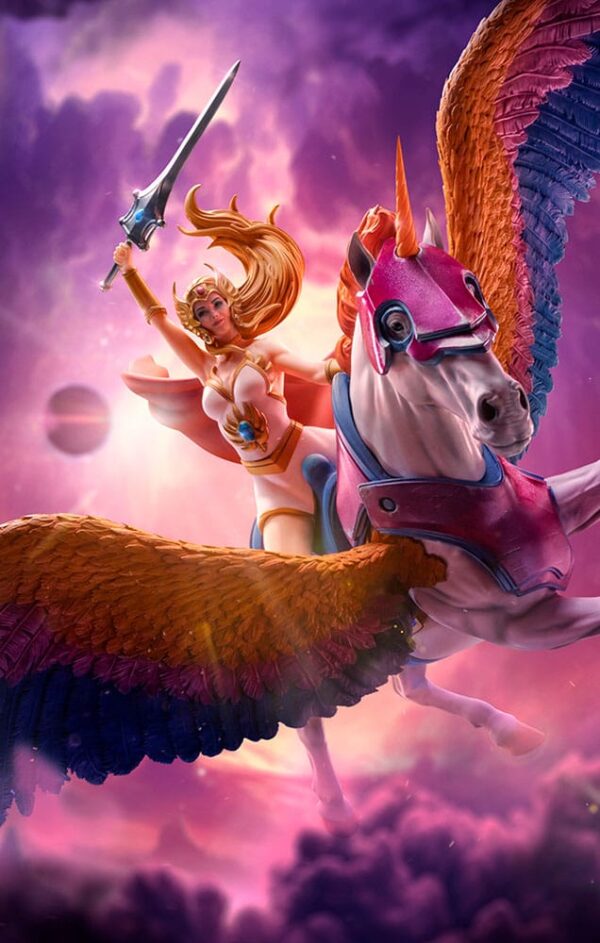 Masters of the Universe BDS Art Scale Szobor 1/10 She-Ra and Swiftwind 42 cm