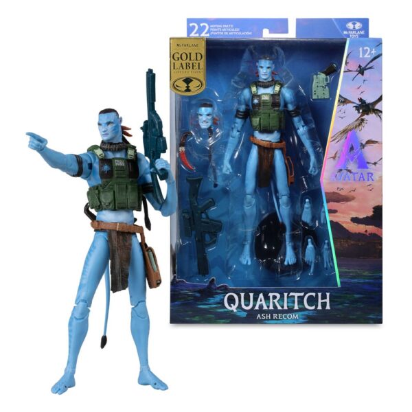 Avatar: Fire and Ash Akció Figura Quaritch (Ash Recom) (Gold Label) 18 cm