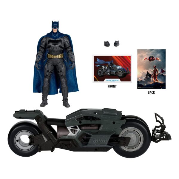 The Flash DC Multiverse Jármű Batcycle with Batman