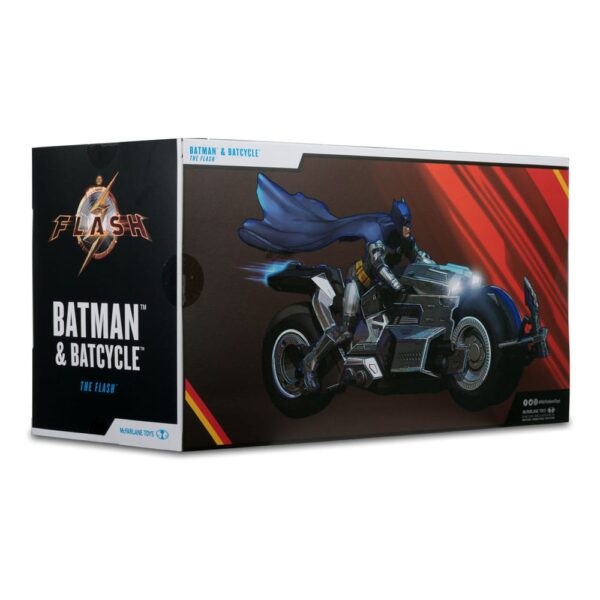 The Flash DC Multiverse Jármű Batcycle with Batman