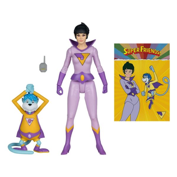 DC Retro Super Friends Akció Figura Jayna & Gleek (Red Platinum Edition) 15 cm
