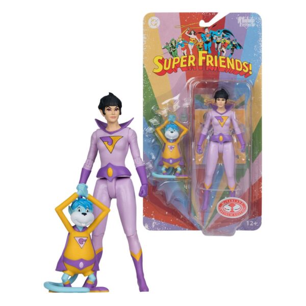 DC Retro Super Friends Akció Figura Jayna & Gleek (Red Platinum Edition) 15 cm