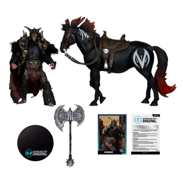 Spawn Akció Figura 2-Pack Bloodaxe with Horse (Spawn: The Dark Ages) 18 cm