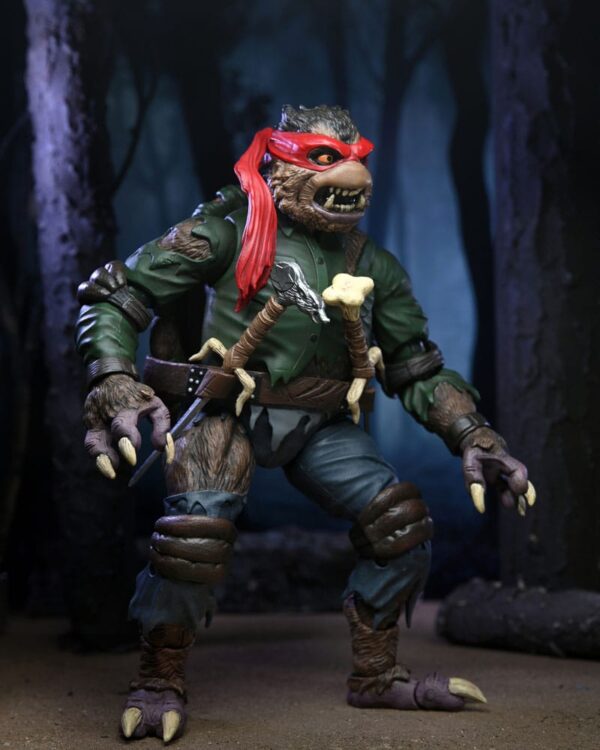 Universal Monsters x Teenage Mutant Ninja Turtles Akció Figura Ultimate Raphael as The Wolfman 18 cm