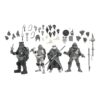 Universal Monsters x Teenage Mutant Ninja Turtles Akció Figuras 4-Pack Turtles Black & White 18 cm