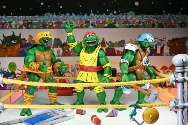 Teenage Mutant Ninja Turtles (Archie Comics) Akció Figuras 4-Pack Stump Wrestling Turtles 18 cm