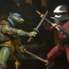 Teenage Mutant Ninja Turtles (1990 Movie) Akció Figura Roof Top Battle Shredder vs Leo 18 cm