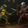 Teenage Mutant Ninja Turtles (1990 Movie) Akció Figura Roof Top Battle Shredder vs Leo 18 cm