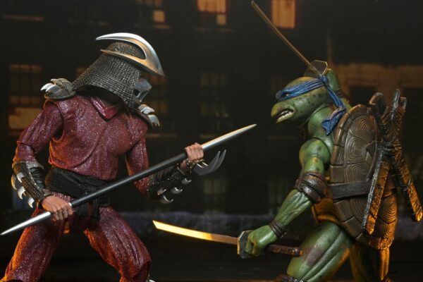 Teenage Mutant Ninja Turtles (1990 Movie) Akció Figura Roof Top Battle Shredder vs Leo 18 cm