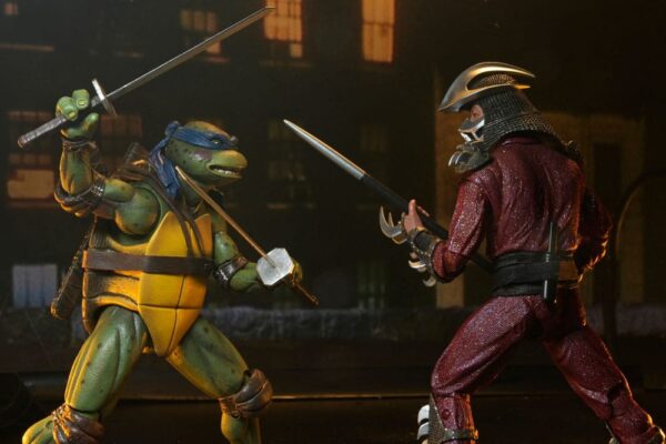 Teenage Mutant Ninja Turtles (1990 Movie) Akció Figura Roof Top Battle Shredder vs Leo 18 cm