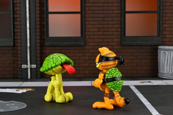 Teenage Mutant Ninja Turtles (Archie Comics) x Garfield Akció Figura 2-Pack Ultimate Garfello & Odie 10 cm