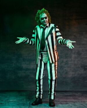 Beetlejuice Beetlejuice Akció Figura 7 Scale Ultimate Striped Suit Beetlejuice 18 cm