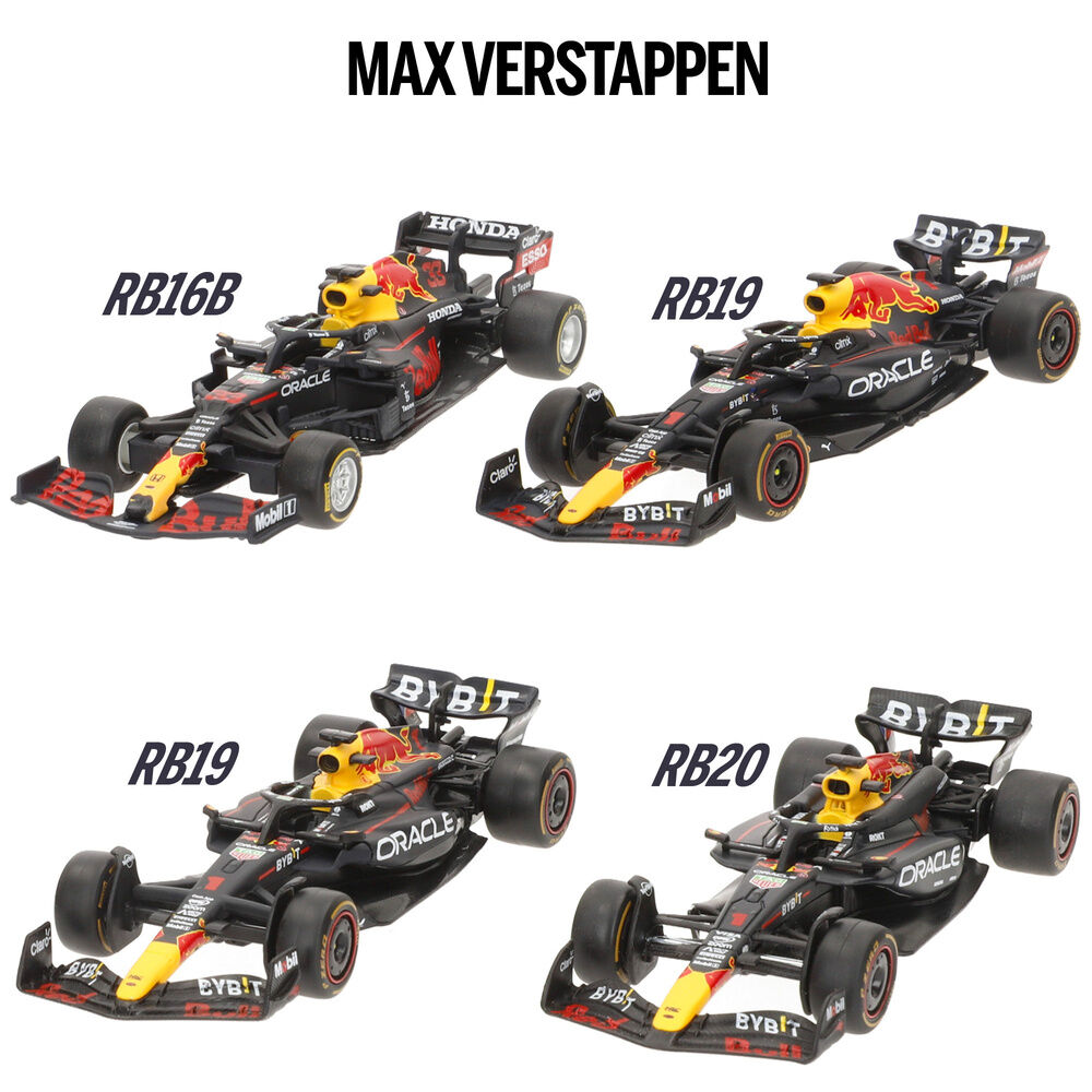 Max Verstappen Red Bull 4th World Champ Autó Modell Szett Max Verstappen Red Bull 4th World Champ Autó Modell Szett
