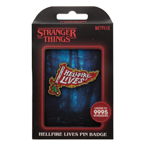 Stranger Things Kitűző Hellfire Lives Limited Edition