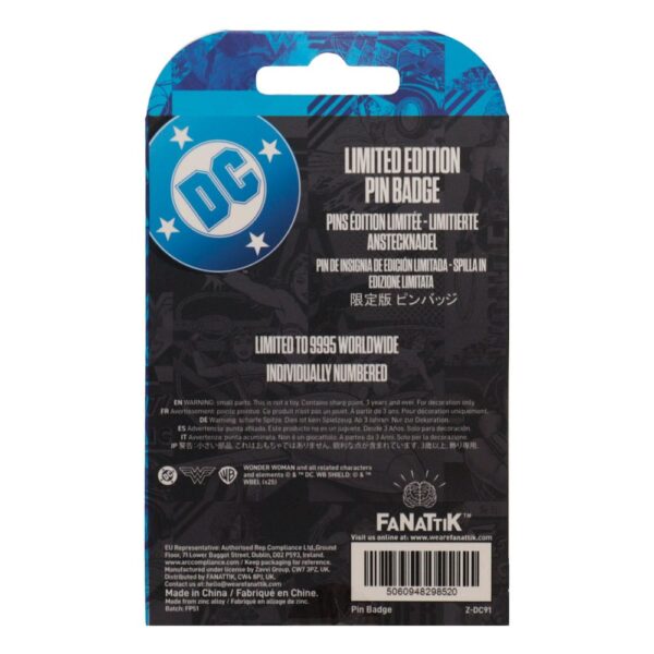 DC Comics Kitűző Wonder Woman Amazon Warrior Limited Edition