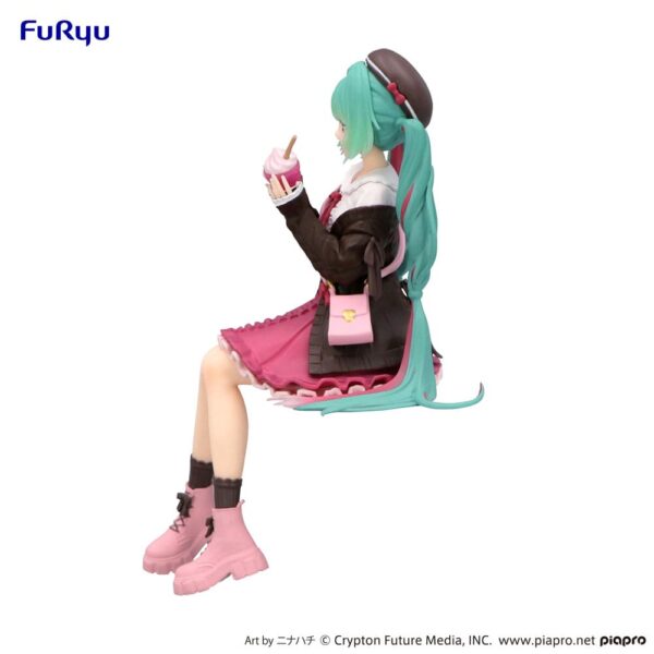 Hatsune Miku Noodle Stopper PVC Szobor Autumn Date Pink Color Ver. 14 cm