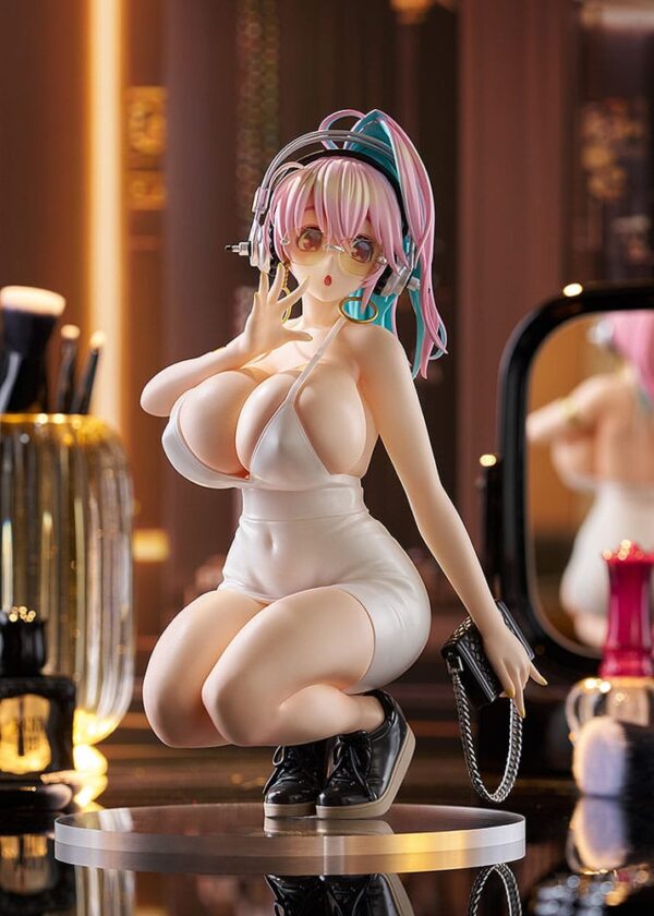 Super Sonico Pop Up Parade PVC Szobor Super Sonico: 15th Mini Dress Ver. L Size 20 cm