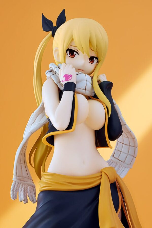 Fairy Tail Pop Up Parade PVC Szobor Lucy Heartfilia Natsu Costume Ver. L Size 22 cm