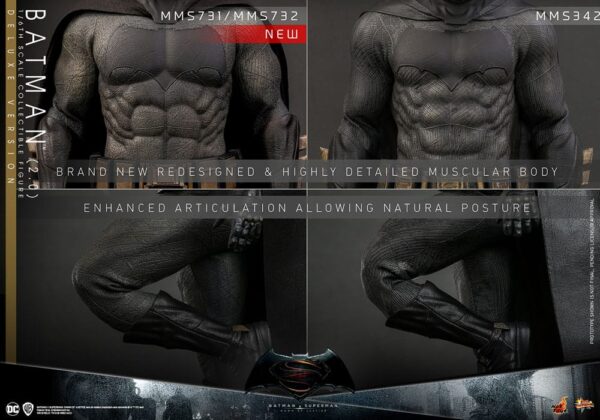 Batman v Superman: Dawn of Justice Movie Masterpiece Akció Figura 1/6 Batman 2.0 (Deluxe Version) 32 cm