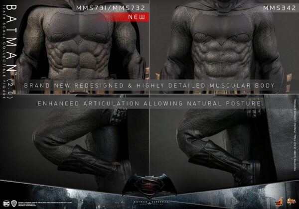 Batman v Superman: Dawn of Justice Movie Masterpiece Akció Figura 1/6 Batman 2.0 32 cm