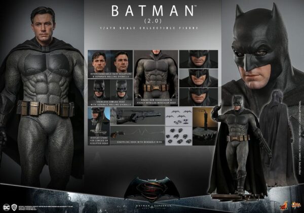 Batman v Superman: Dawn of Justice Movie Masterpiece Akció Figura 1/6 Batman 2.0 32 cm