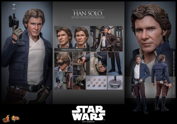 Star Wars Episode V Movie Masterpiece Akció Figura 1/6 Han Solo 31 cm