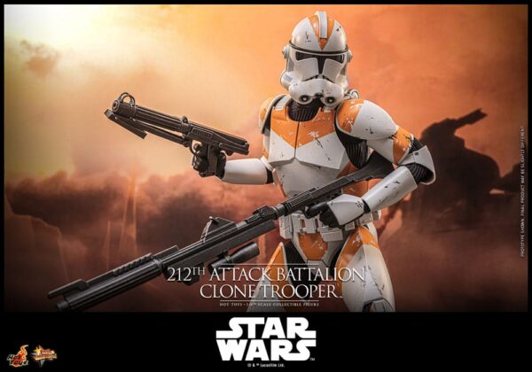 Star Wars: The Clone Wars Akció Figura 1/6 212th Attack Battalion Clone Trooper Deluxe Version 30 cm
