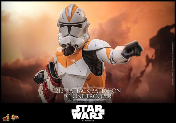 Star Wars: The Clone Wars Akció Figura 1/6 212th Attack Battalion Clone Trooper Deluxe Version 30 cm