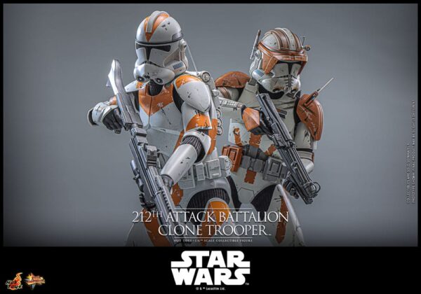 Star Wars: The Clone Wars Akció Figura 1/6 212th Attack Battalion Clone Trooper Deluxe Version 30 cm