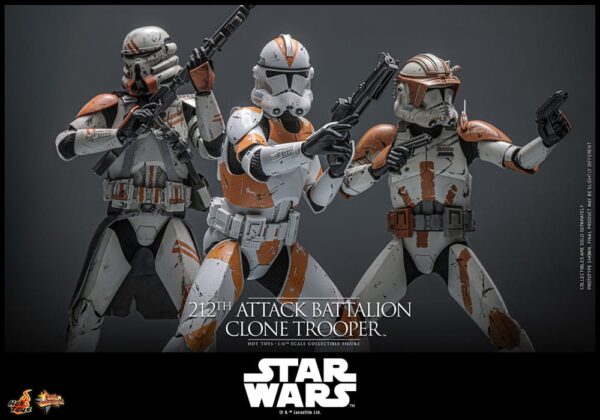 Star Wars: The Clone Wars Akció Figura 1/6 212th Attack Battalion Clone Trooper Deluxe Version 30 cm