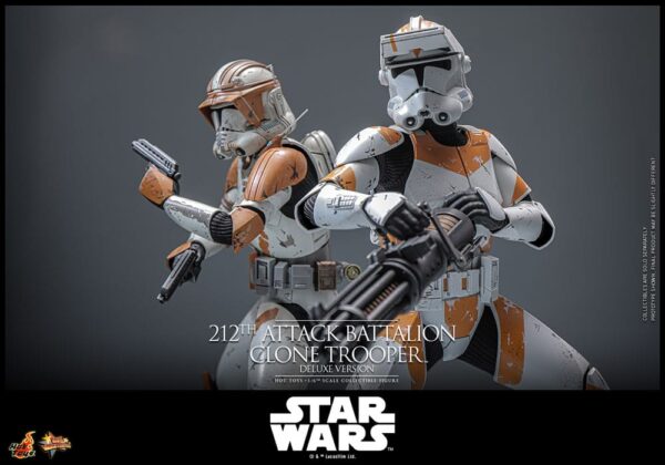 Star Wars: The Clone Wars Akció Figura 1/6 212th Attack Battalion Clone Trooper Deluxe Version 30 cm
