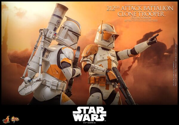 Star Wars: The Clone Wars Akció Figura 1/6 212th Attack Battalion Clone Trooper Deluxe Version 30 cm