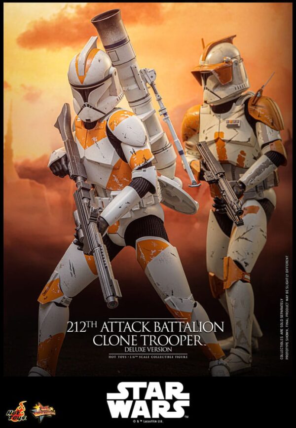Star Wars: The Clone Wars Akció Figura 1/6 212th Attack Battalion Clone Trooper Deluxe Version 30 cm