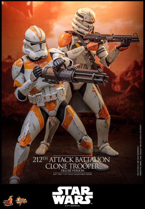 Star Wars: The Clone Wars Akció Figura 1/6 212th Attack Battalion Clone Trooper Deluxe Version 30 cm