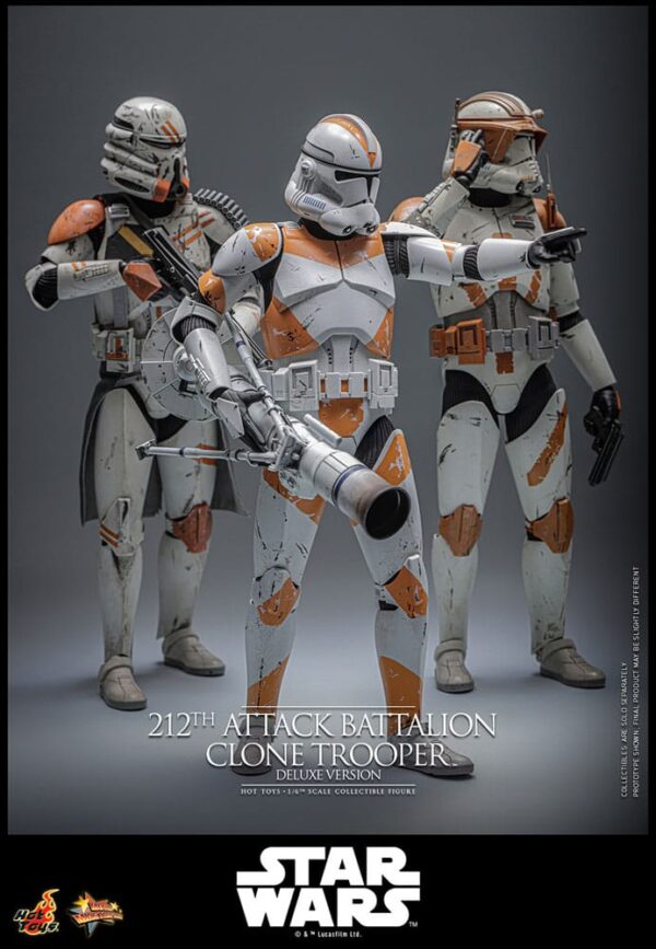 Star Wars: The Clone Wars Akció Figura 1/6 212th Attack Battalion Clone Trooper Deluxe Version 30 cm