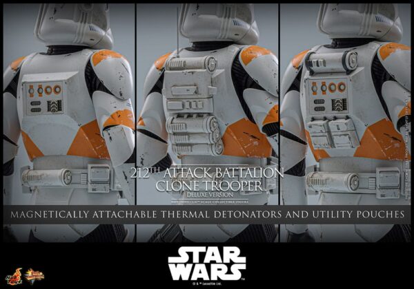 Star Wars: The Clone Wars Akció Figura 1/6 212th Attack Battalion Clone Trooper Deluxe Version 30 cm